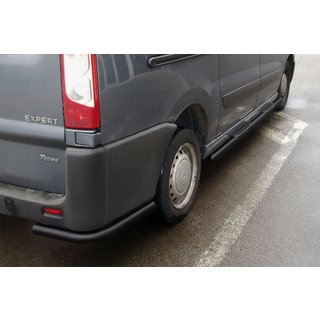 Hintere Eckschutzrohre AK-003 Schwarz (2 Stk., Edelstahl) Peugeot Expert 2007-2016 Foto 1