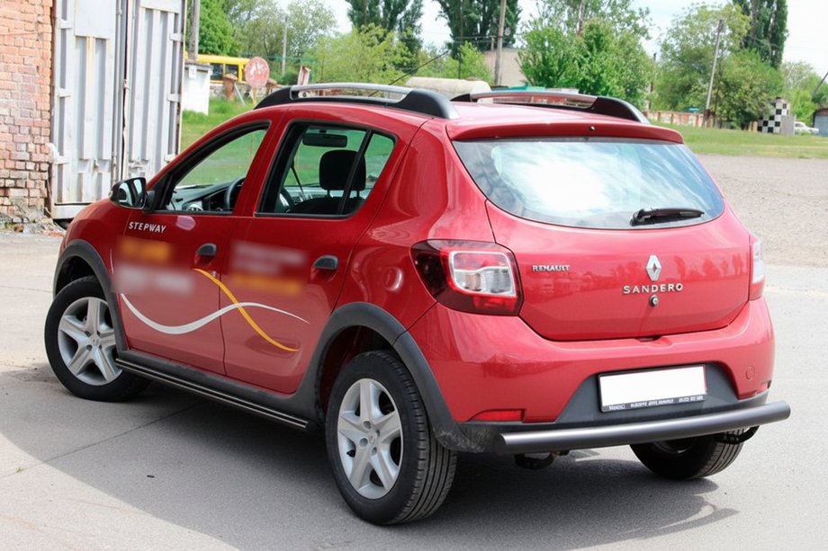 Dacia Sandero 2013-2020 Heckbügel AK002 Schwarz (Edelstahl) Foto 8