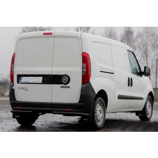 Hintere Eckschutzrohre AK003 Schwarz (Edelstahl) Fiat Doblo II 2010-2022 Foto 2