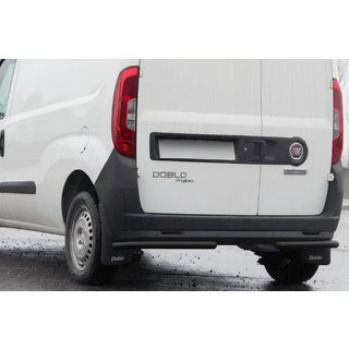 Hintere Eckschutzrohre AK003 Schwarz (Edelstahl) Fiat Doblo II 2010-2022 Foto 1