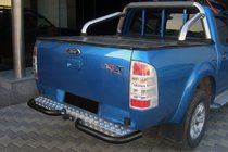Ford Ranger 2007-2011 Hintere Eckschutzrohre AK003 Schwarz (2 Stk., Edelstahl) Foto 1