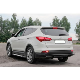Heckbügel AK002 Schwarz (Edelstahl) Hyundai Santa Fe 3 2012-2018 Foto 2