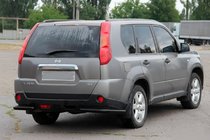 Nissan X-trail T31 2007-2014 Hintere Eckschutzrohre AK003 Schwarz (2 Stk., Edelstahl) Foto 1