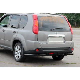 Hintere Eckschutzrohre AK003 Schwarz (2 Stk., Edelstahl) Nissan X-trail T31 2007-2014 Foto 2
