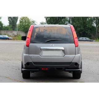 Hintere Eckschutzrohre AK003 Schwarz (2 Stk., Edelstahl) Nissan X-trail T31 2007-2014 Foto 3