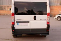 Peugeot Boxer 2006-2025 Hintere Eckschutzrohre AK003 Schwarz (2 Stk., Edelstahl) Foto 6