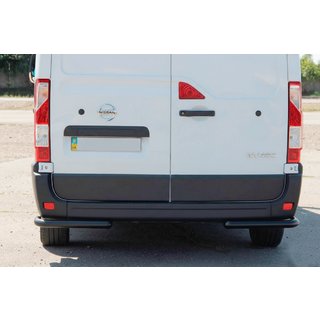 Hintere Eckschutzrohre AK003 Schwarz (2 Stk., Edelstahl) Opel Movano 2010-2021 Foto 1