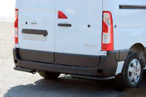 Nissan NV400 2010-2024 Hintere Eckschutzrohre AK003 Schwarz (2 Stk., Edelstahl) Foto 1