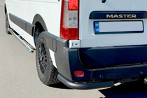 Nissan NV400 2010-2024 Hintere Eckschutzrohre AK003 Schwarz (2 Stk., Edelstahl) Foto 4
