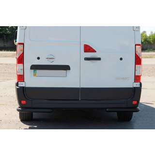 Hintere Eckschutzrohre AK003 Schwarz (2 Stk., Edelstahl) Nissan NV400 2010-2024 Foto 2