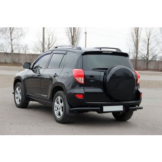 Hintere Eckschutzrohre AK003 Schwarz (2 Stk., Edelstahl) Toyota Rav 4 2006-2013 Foto 3