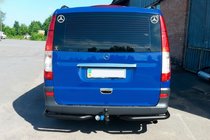 Mercedes Vito W639 2004-2014 Hintere Eckschutzrohre AK003 Schwarz (2 Stk., Edelstahl) Mittlerer und langer Radstand Foto 9