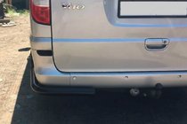 Mercedes Vito W639 2004-2014 Hintere Eckschutzrohre AK003 Schwarz (2 Stk., Edelstahl) Mittlerer und langer Radstand Foto 5