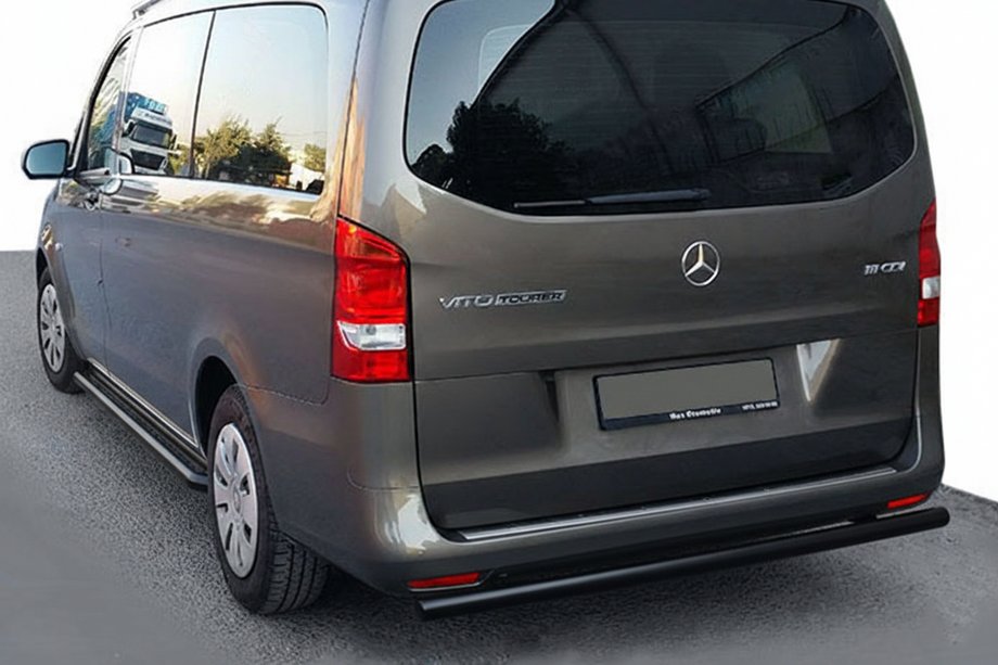 Mercedes Vito/V-class W447 2014- Heckschutz AK002 Schwarz (Edelstahl) Image