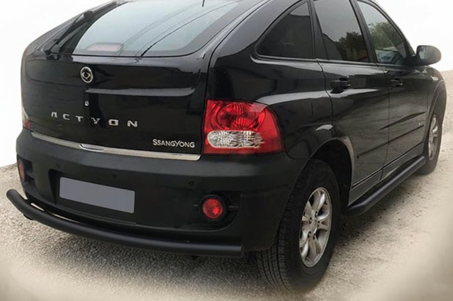 SsangYong Action 2005-2018 Heckschutz AK002 Schwarz (Edelstahl) Image