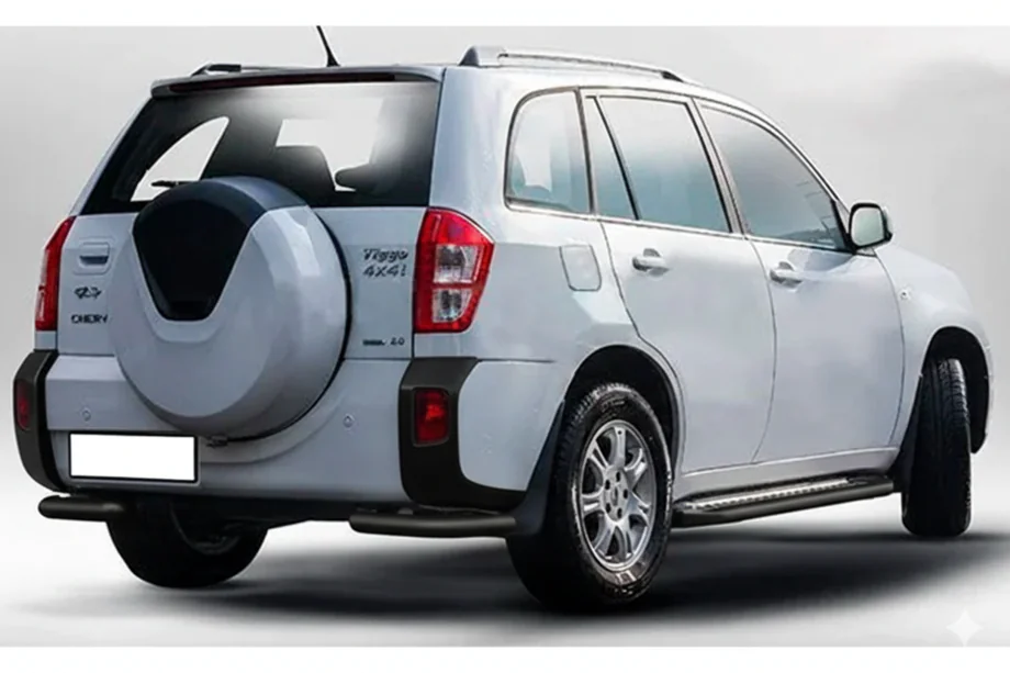 Chery Tiggo 3 2005- Hintere Eckschutzrohre AK003 Schwarz (2 Stk., Edelstahl) Image