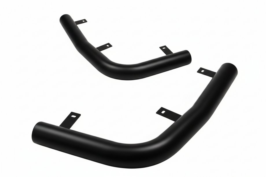 Hyundai Tucson TL 2016-2021 Hintere Eckschutzrohre AK003 Schwarz (2 Stk., Edelstahl) Image
