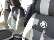 Skoda Octavia II A5 2006-2010 Autositzbezüge (Kunstleder↗Stoff, Premium) Foto 10