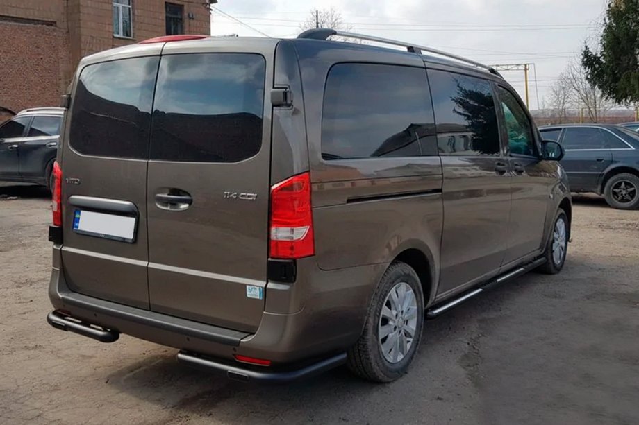 Mercedes Vito/V-class W447 2014- Hinterer Eckenschutz AK003 Schwarz (Edelstahl) Foto 2