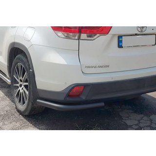 Hintere Eckschutzrohre Black (2 Stk., Edelstahl) Toyota Highlander 2013-2019 Foto 1