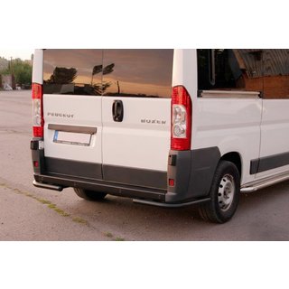 Hintere Eckschutzrohre AK003 Schwarz (2 Stk., Edelstahl) Opel Movano 2021- Foto 2