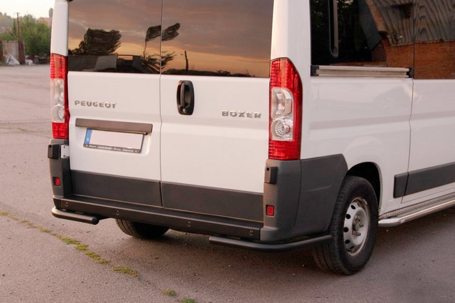 Opel Movano 2021- Hintere Eckschutzrohre AK003 Schwarz (2 Stk., Edelstahl) Foto 2