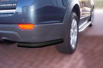 Chevrolet Captiva 2006-2019 Hintere Eckschutzrohre AK003 Schwarz (2 Stk., Edelstahl) Foto 1