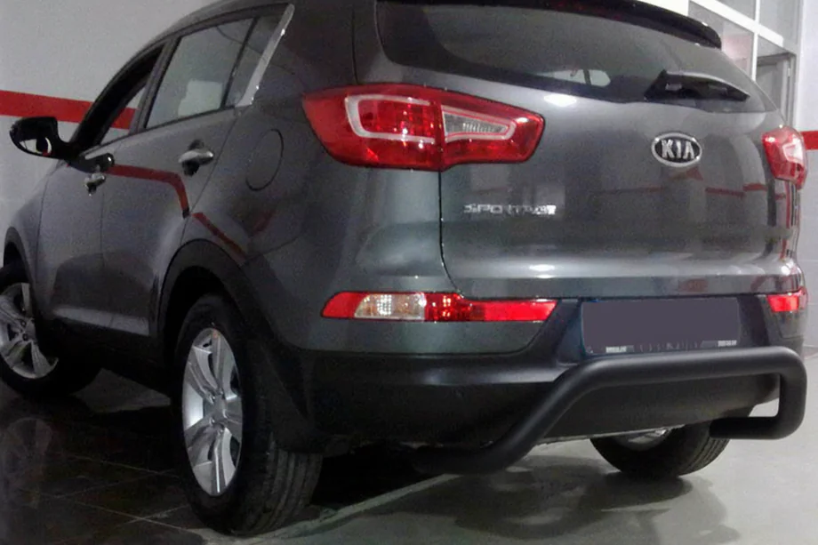 Kia Sportage 2010-2015 Heckbügel AK007 Schwarz (Edelstahl) Image