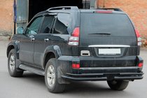 Toyota Land Cruiser Prado 120 2002-2009 Hintere Doppelrohre AK003-1 Schwarz (2 Stk., Edelstahl) Foto 3