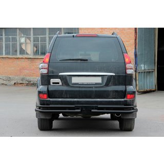 Hintere Doppelrohre AK003-1 Schwarz (2 Stk., Edelstahl) Toyota Land Cruiser Prado 120 2002-2009 Foto 2