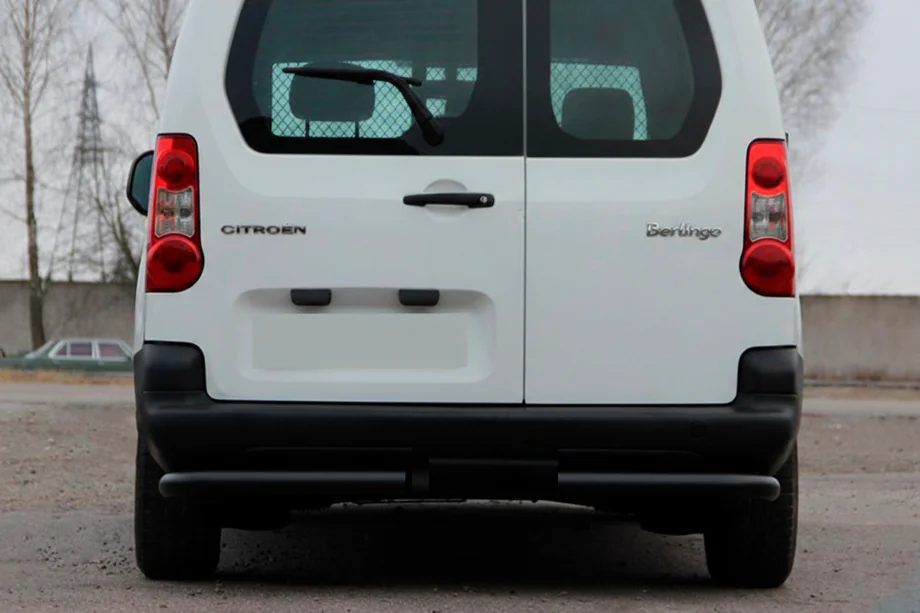 Citroen Berlingo 2008-2018 Hintere Eckschutzrohre AK003 Schwarz (Edelstahl) Image