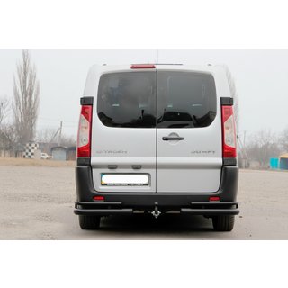 Hintere Eckschutzrohre AK-003-Double Black (2 Stk., Edelstahl) Peugeot Expert 2007-2016 Foto 2