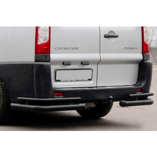 Hintere Eckschutzrohre AK-003-Double Black (2 Stk., Edelstahl) Peugeot Expert 2007-2016 Foto 1