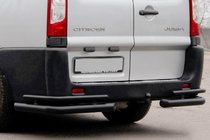 Fiat Scudo 2007-2015 Hintere Eckschutzrohre AK003-Double Black (2 Stk., Edelstahl) Foto 1