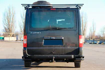 Ford Transit 2000–2014 Hintere Eckschutzrohre AK003-Double Black (Edelstahl) Foto 3