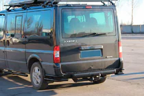 Ford Transit 2000–2014 Hintere Eckschutzrohre AK003-Double Black (Edelstahl) Foto 2