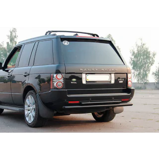 Hinterer Doppelrohrbügel AK002 Schwarz (Edelstahl) Range Rover III L322 2002-2012 Foto 1