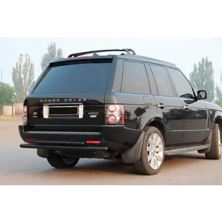 Hinterer Doppelrohrbügel AK002 Schwarz (Edelstahl) Range Rover III L322 2002-2012 Foto 3