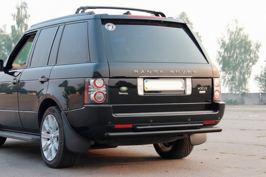 Range Rover III L322 2002-2012 Hinterer Doppelrohrbügel AK002 Schwarz (Edelstahl) Image