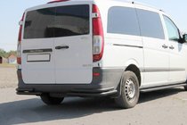 Mercedes Viano 2004-2014 Hintere Eckschutzrohre AK003-Double Black (2 Stk., Edelstahl) Foto 1