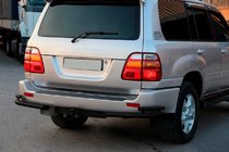 Toyota Land Cruiser 100 1998-2007 Hintere Eckschutzrohre AK003-Double Black (2 Stk., Edelstahl) Foto 2