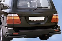 Toyota Land Cruiser 100 1998-2007 Hintere Eckschutzrohre AK003-Double Black (2 Stk., Edelstahl) Foto 3