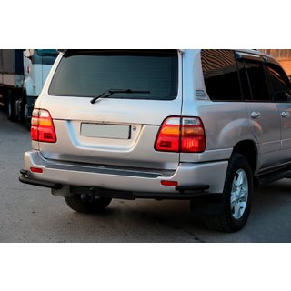 Hintere Eckschutzrohre AK003-Double Black (2 Stk., Edelstahl) Toyota Land Cruiser 100 1998-2007 Foto 2