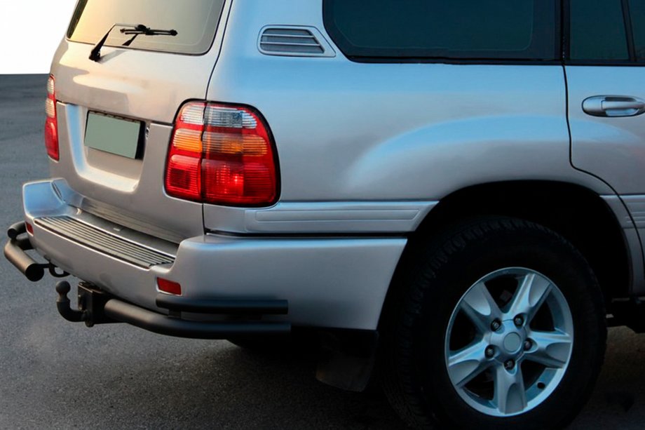 Toyota Land Cruiser 100 1998-2007 Hintere Eckschutzrohre AK003-Double Black (2 Stk., Edelstahl) Image