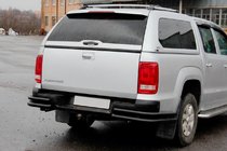 Volkswagen Amarok 2010-2022 Hintere Eckschutzrohre AK003-Double Black (2 Stk., Edelstahl) Foto 1