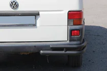 Volkswagen T4 Transporter 1990-2003 Doppelte hintere Eckschutzrohre AK003-Double Black (2 Stk., Edelstahl) Foto 2