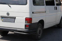 Volkswagen T4 Transporter 1990-2003 Doppelte hintere Eckschutzrohre AK003-Double Black (2 Stk., Edelstahl) Foto 3
