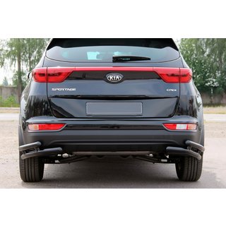 Hinterer Doppel-Eckschutz AK003 Double Black (Edelstahl) Kia Sportage 2015-2021 Foto 2