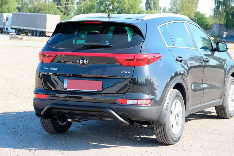 Kia Sportage 2015-2021 Heckschutz AK007 Schwarz (Edelstahl) Image