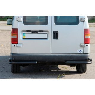 Hintere doppelte Eckrohre AK003 Double Black (Edelstahl) Citroen Jumpy 1996-2007 Foto 1